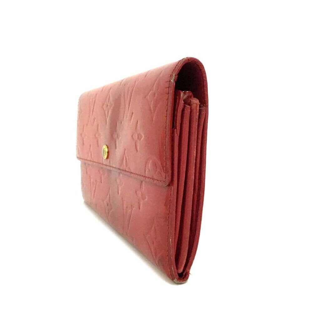 685208N Louis Vuitton Wallet Long Porte Feuille Sarah Rouge Monogram Vernis - Picture 3 of 7